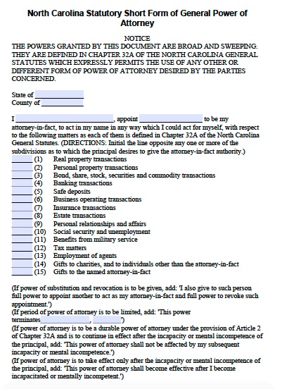 Power Of Attorney Form Nc Printable Seven Unexpected Ways Power Of 